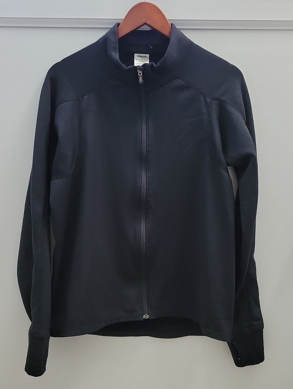 Patagonia Men's Fleece Black Cycling Jacket Size Large - Vintage